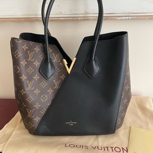 AUTHENTIC Louis Vuitton Calfskin Monogram Kimono Tote PM Black